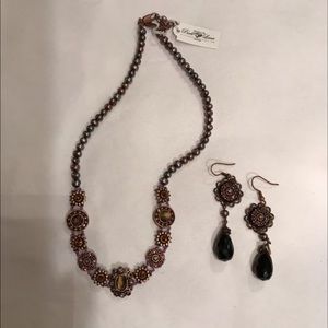 Parklane Crystal Necklace and  Earrings